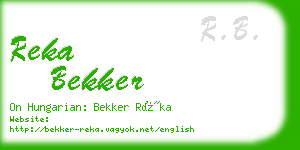 reka bekker business card